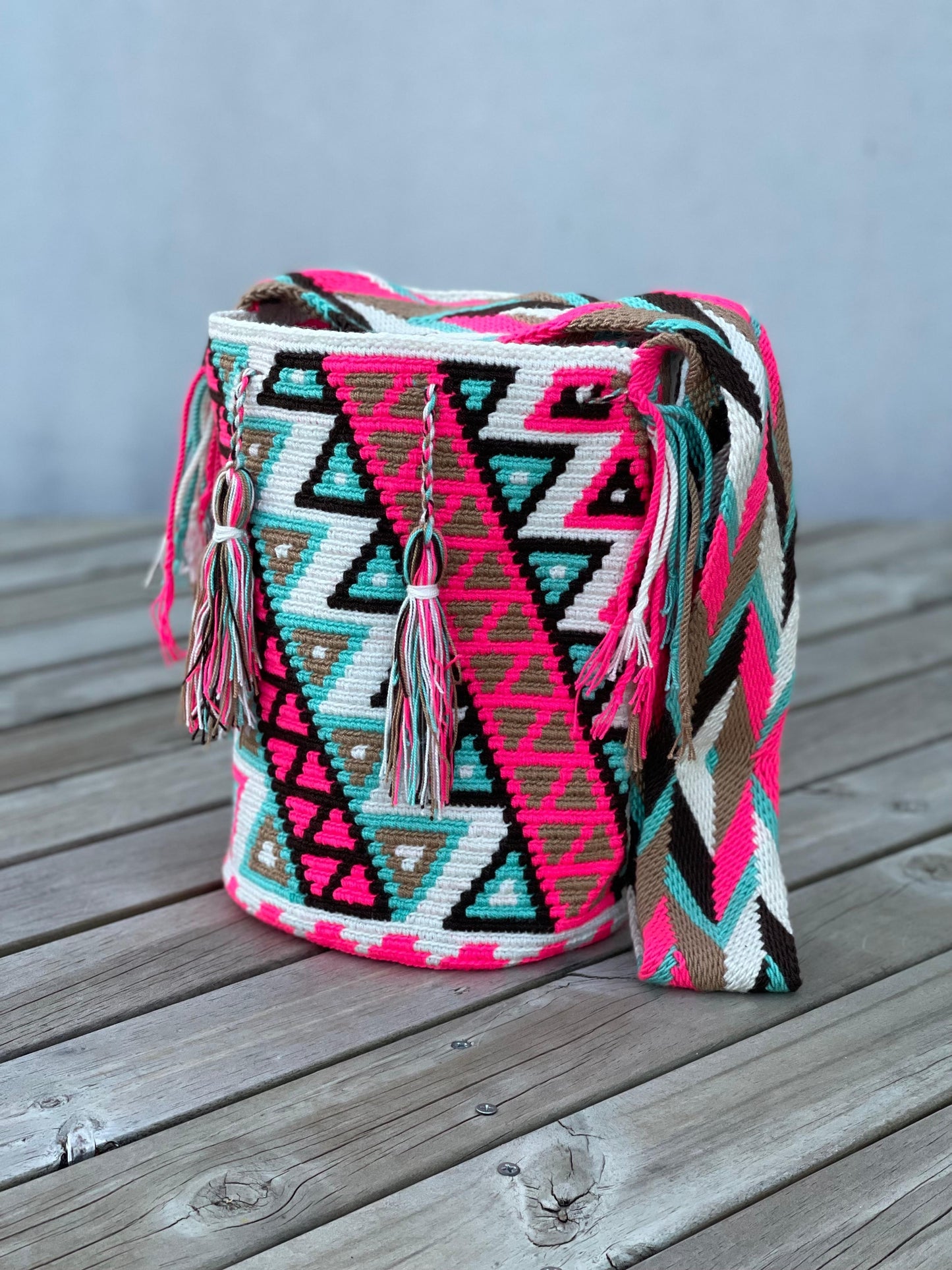 Mochila GRANDE Tonos Rosa🌹💞(31x28)