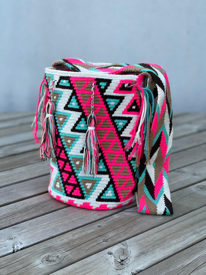 Mochila GRANDE Tonos Rosa🌹💞(31x28)